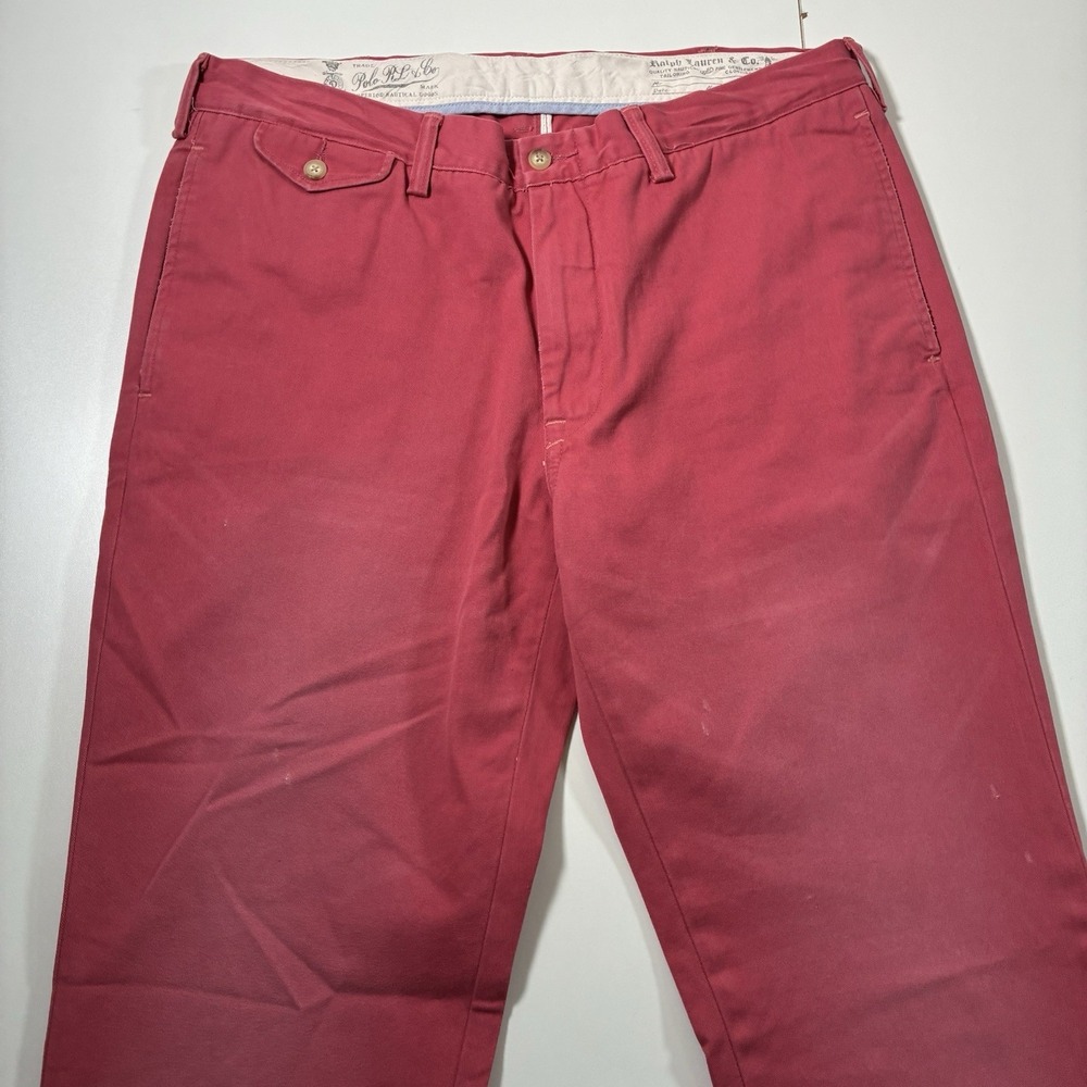 Rare‎ Vintage Polo Ralph Lauren Pants 36x32 Distressed Relaxed Baggy Chino 90s